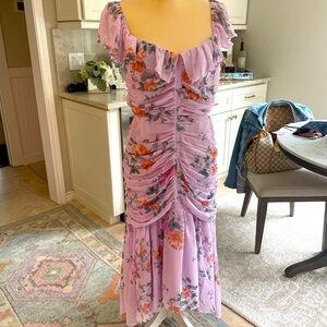 Beautiful Wayf floral ruffle dress with side cutouts